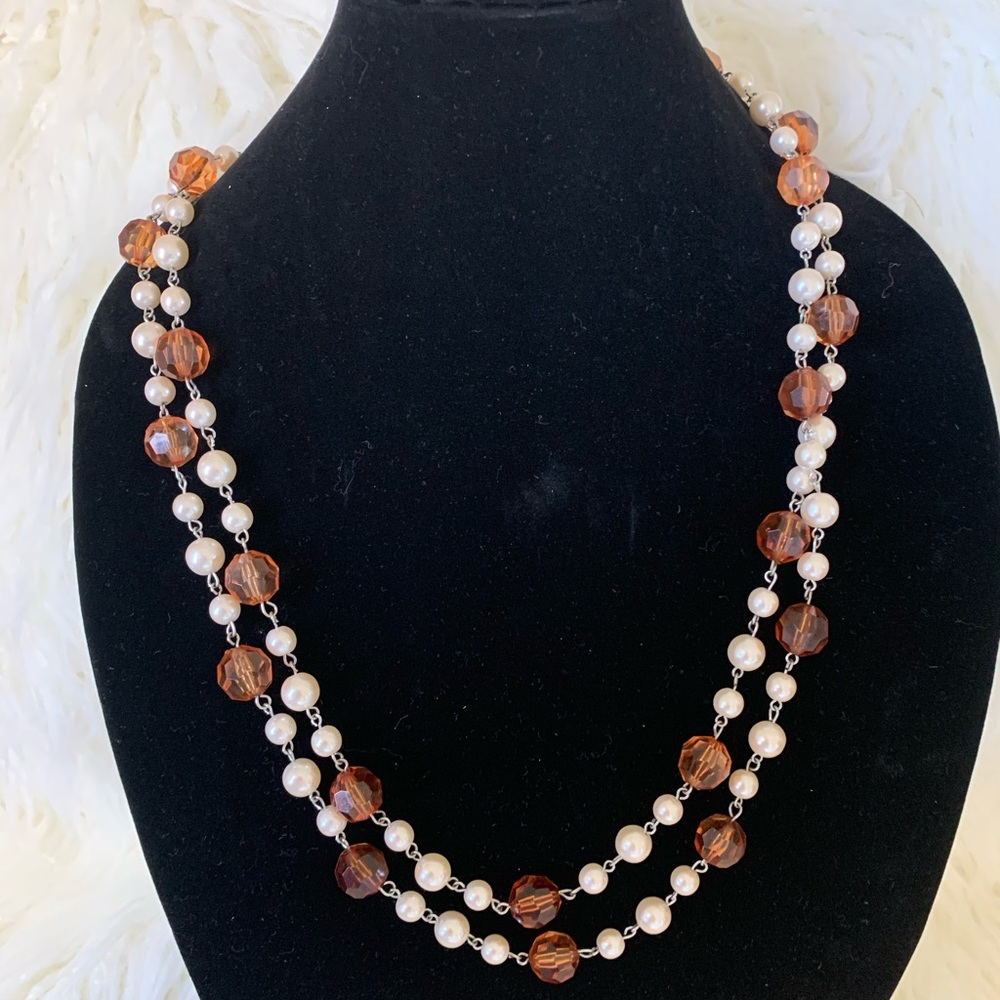 Beaded necklace! 🤎🤍🤎